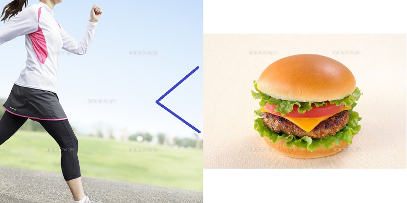 ウォーキング対ハンバーガー.jpg