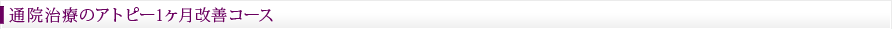 通院治療のアトピー1ヵ月改善コース