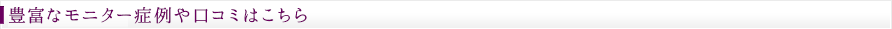 豊富なモニター症例や口コミはこちら