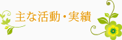 主な活動・実績